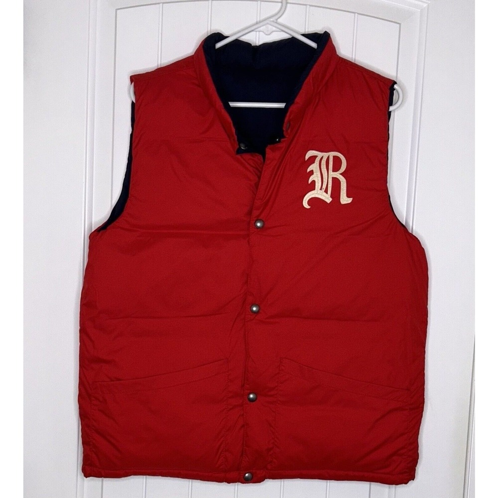 POLO RALPH LAUREN BOYS REVERSIBLE VEST DOWN JACKET 18-20XL PUFFER RED NAVY